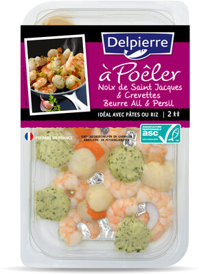 À Poêler Noix de Saint Jacques & Crevettes Beurre Ail et Persil - Produkt - fr