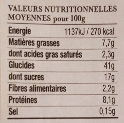 4 Crêpes Fines bio au lait entier - Nutrition facts - fr