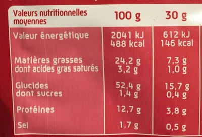 Curly Cacahuète l'Original - Nutrition facts