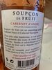 Soupcon de fruit, Cabernet d'Anjou vin rose, la bouteille de 75 - Product