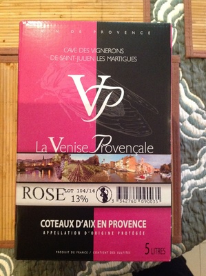 Vin rose la Venise provençale coteaux d'Aix en Provence AOP 13% - Produit - en