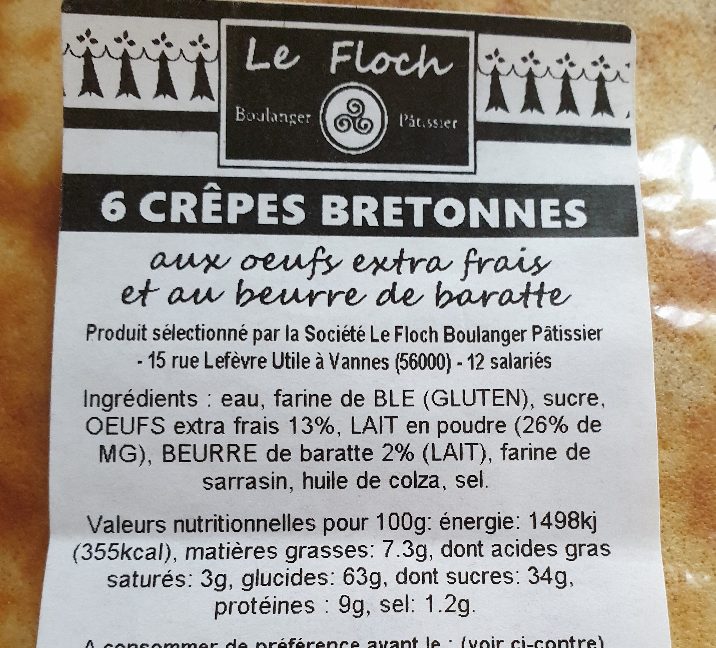 Crepe bretonne - المكونات - fr