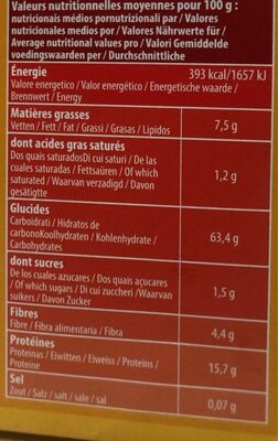 Crakinette petit épeautre au sésame - Nutrition facts - fr