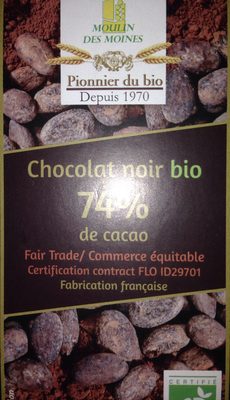 Chocolat noir bio 74% de cacao - Produit