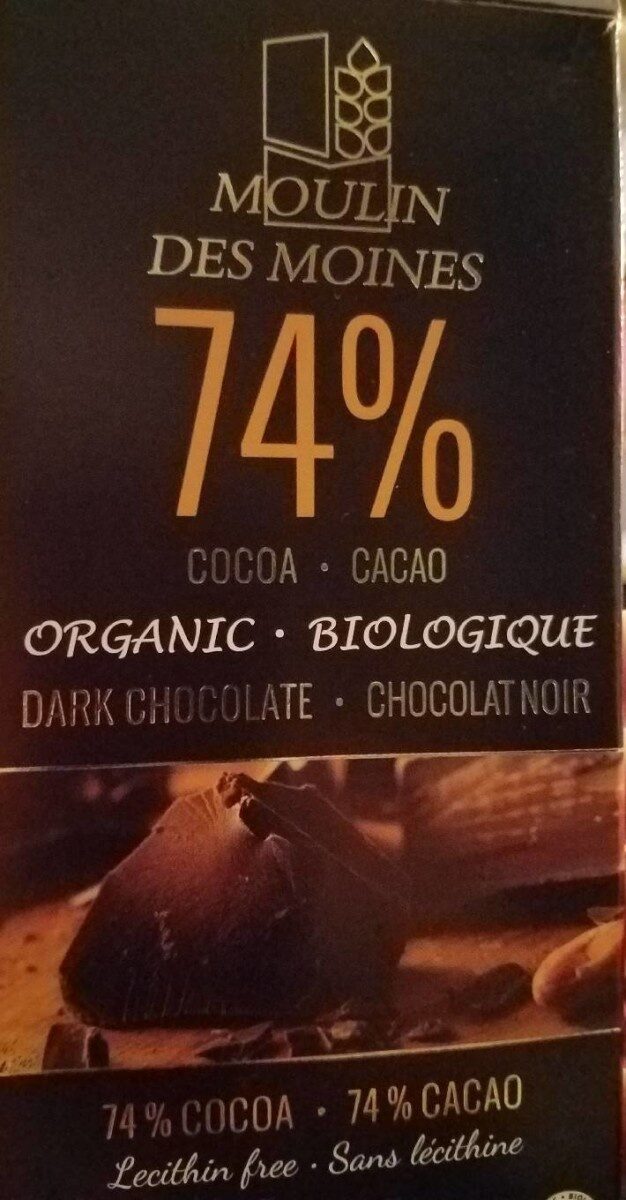 Chocolat noir 74% biologique - Produit