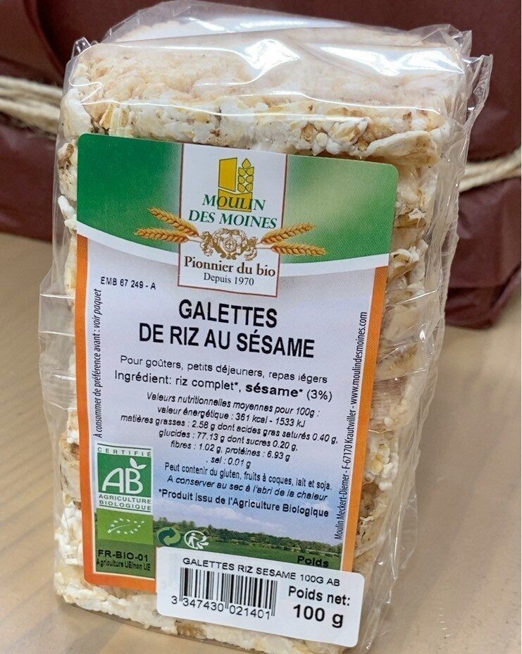 Galettes de riz au sésame - Product - fr