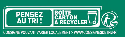 Boîte de 12 Œufs BIO - Cal. MOYEN - Instrucciones de reciclaje y/o información de embalaje - fr