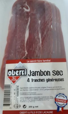 Jambon sec 4 tranches - Produit
