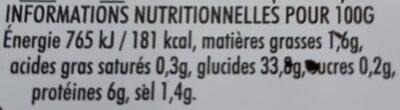 4 galettes au blé noir - حقائق غذائية - fr