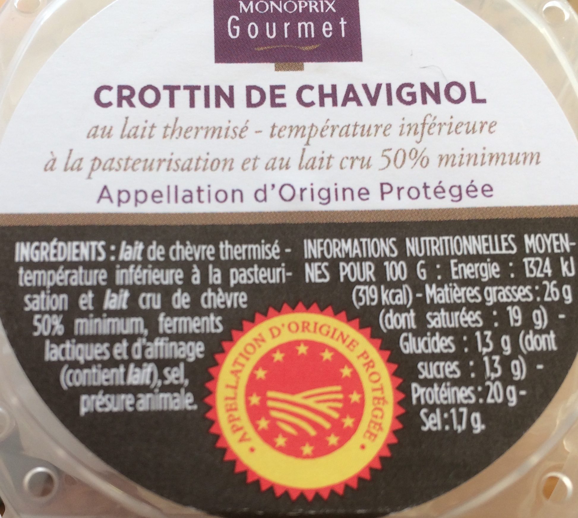 Crotin de Chavignol - Ingredients - fr