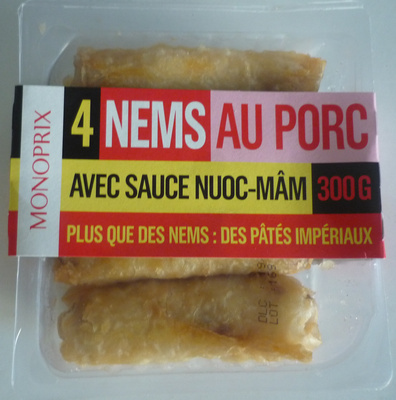 4 Nems au Porc avec Sauce Nuoc-Mâm - Product - fr