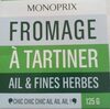 Fromage à tartiner Ail & Fines Herbes - 产品