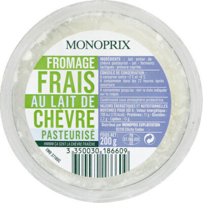 Fromage frais au lait de chèvre pasteurisé - Product - fr
