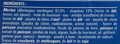 2 Panés de Merlan Océan Atlantique - Ingredients - fr