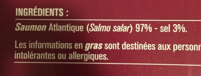 Saumon fumé d'Ecosse - Ingredients - fr