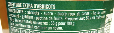Confiture extra abricots - Ingredientes - fr
