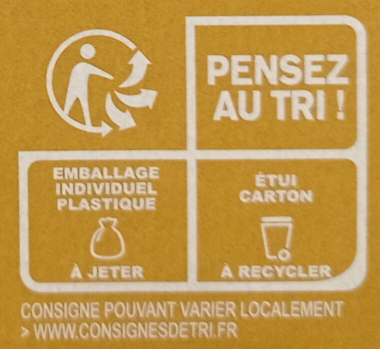 Petits beurre croustillants tablette de chocolat au lait - Recycling instructions and/or packaging information - fr