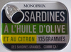Sardines à l'Huile d'Olive et au Citron - Produit