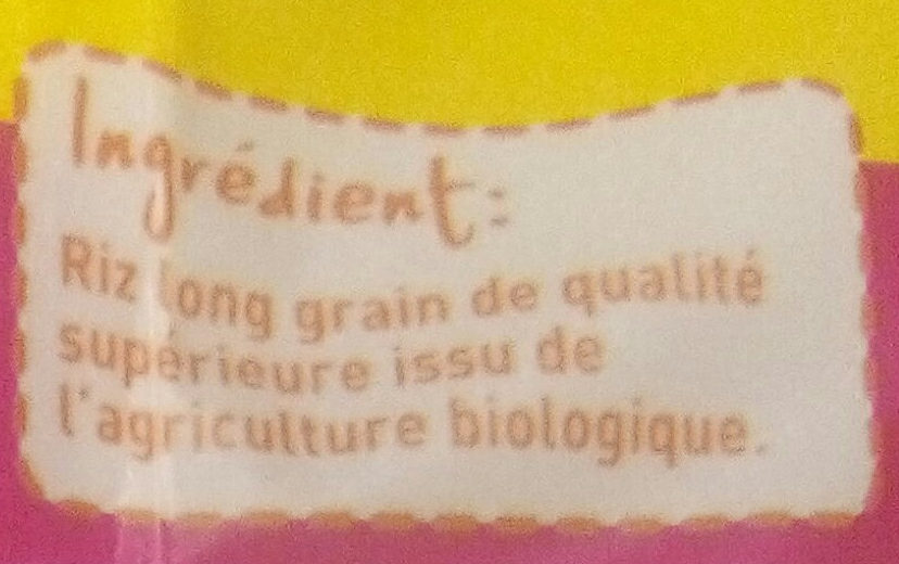 Riz long blanc Bio Monoprix - Ingredienti - fr