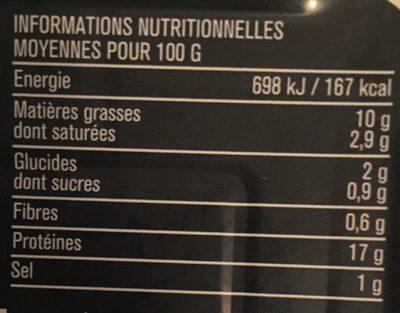 Filets de sardines (citron et basilic, sans huile) - Nutrition facts - fr