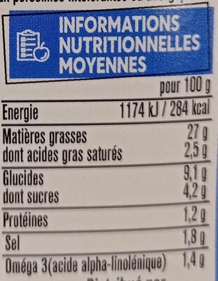 Mayonnaise Légère - Nutrition facts - fr