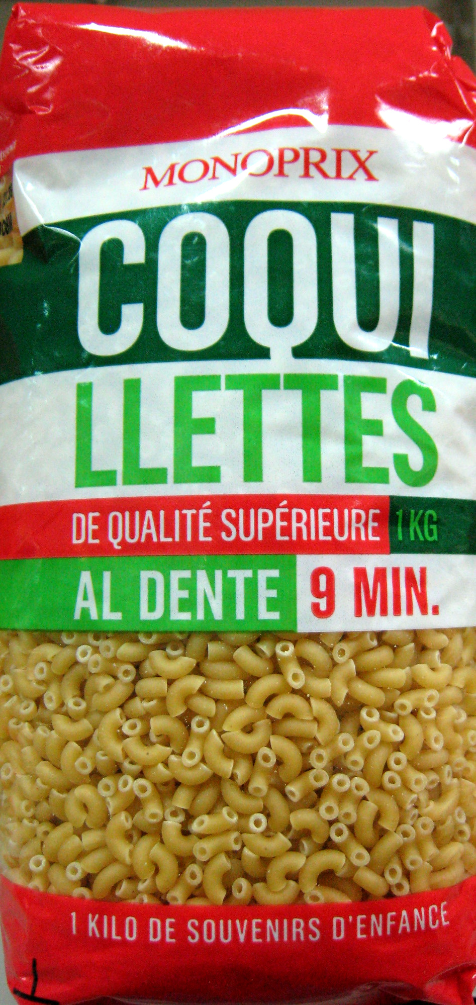 Coquillettes (Al dente 9 min.) - Produit