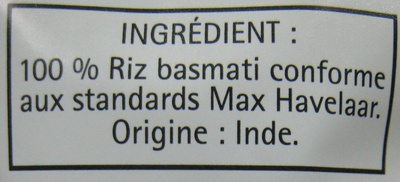 Riz long grain Basmati Monoprix Gourmet - Ingrédients