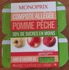 Compote allégée pomme pêche - Product
