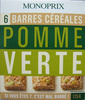 6 Barres céréales Pomme Verte Monoprix - Product