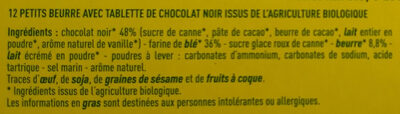 Petit beurre 48 % de chocolat noir - Ingrédients