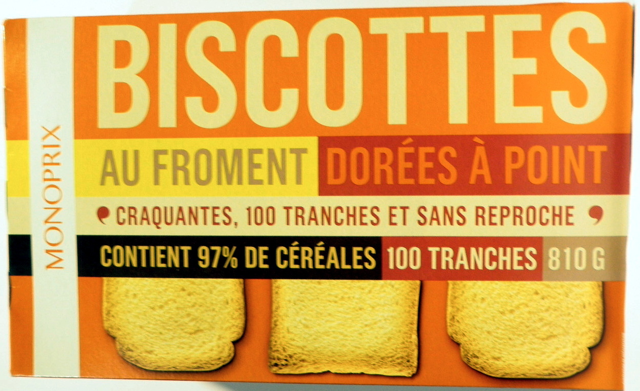 Biscottes au froment dorées à point - Producto - fr