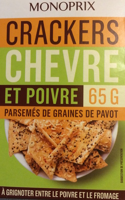 Crackers chèvre et poivre parsemés de graines de pavot - Product - fr