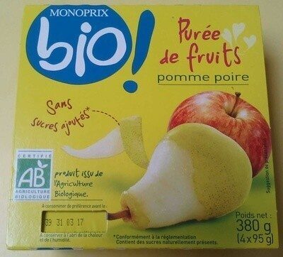 Purée de fruits pomme poire - Produit
