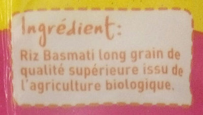 Riz Basmati - Ingredienti - fr