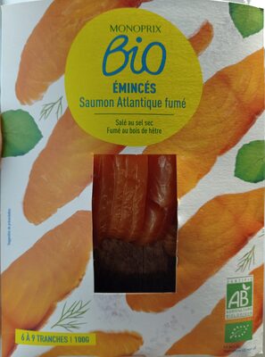Emincés de saumon Atlantique fumé Bio (6 à 9 tranches) - 100 g - Product - fr