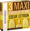 3 Maxi chocolat blanc coeur citron - Produit