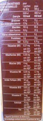 Céréales fourrées lait - Nutrition facts - fr