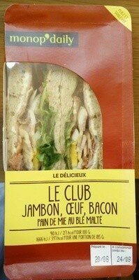 Le Club Jambon, Œuf, Bacon - Produit