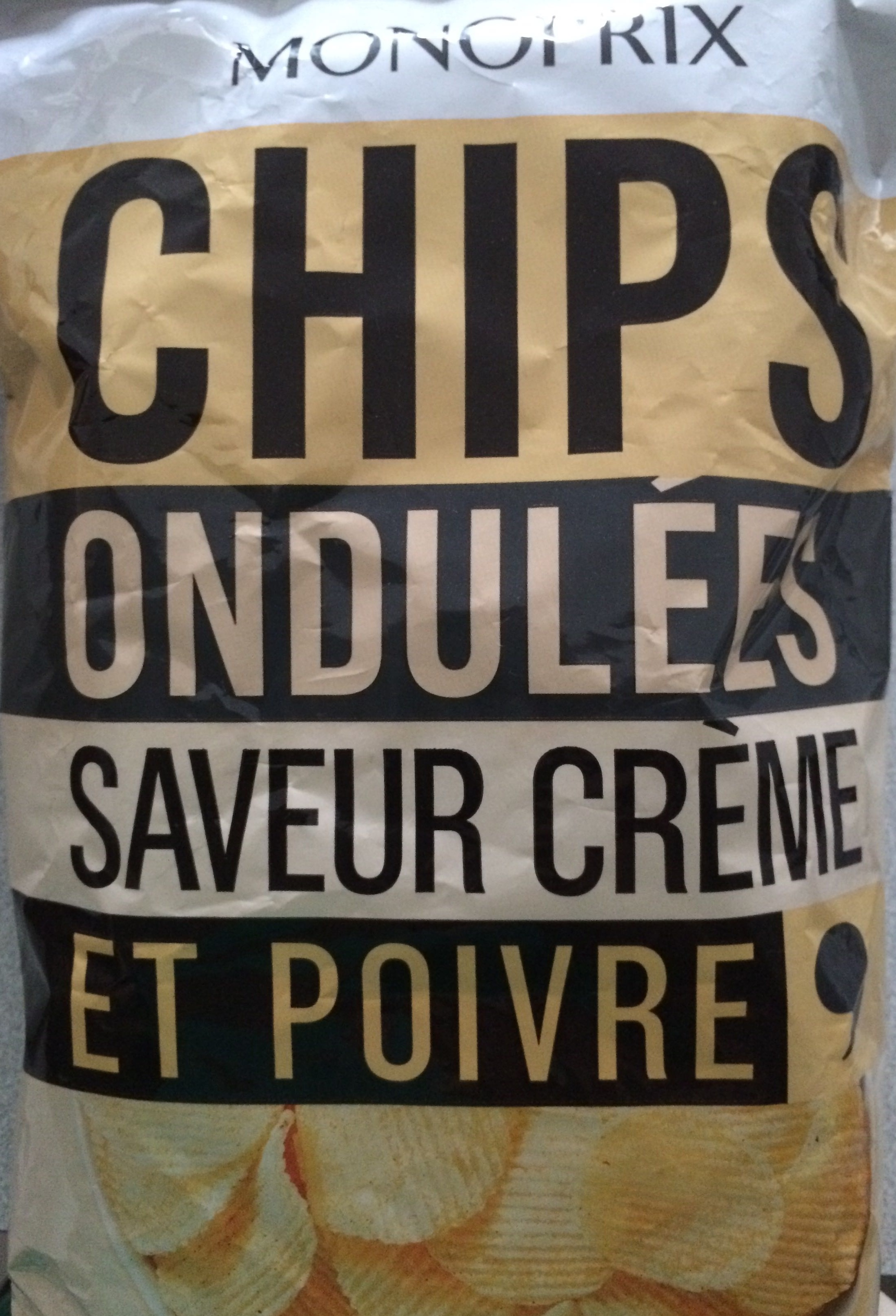 Chips ondulées saveur crème et poivre - نتاج - fr