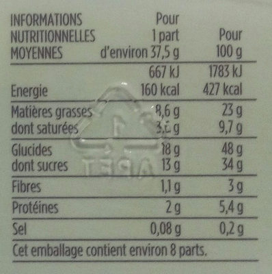 Cake gourmand chocolat fourrage chocolat - Nutrition facts - fr