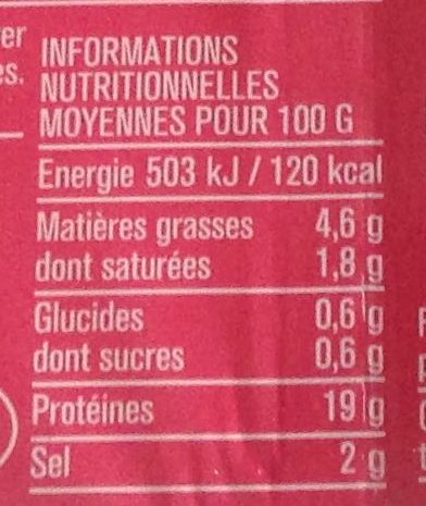 Allumettes de bacon fumé - Nutrition facts - fr
