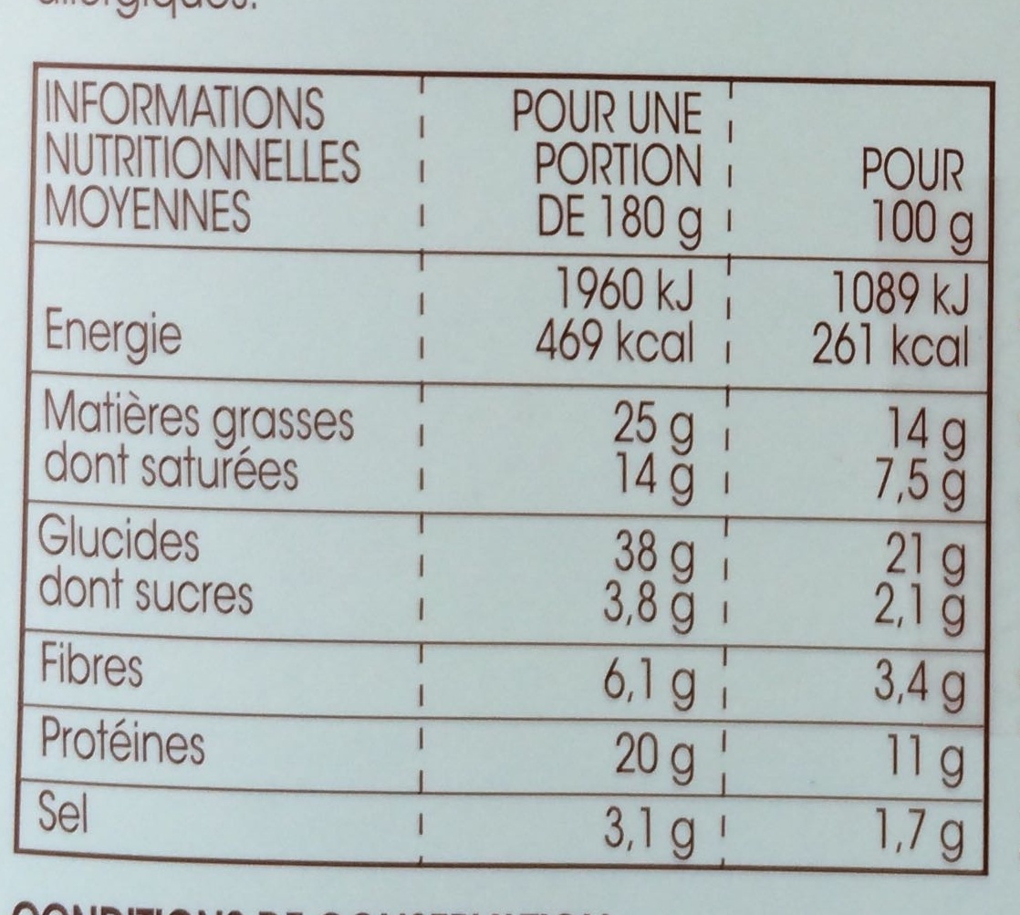 Le Club - Bœuf Séché Cheddar Pousses d'Epinards - Nutrition facts - fr