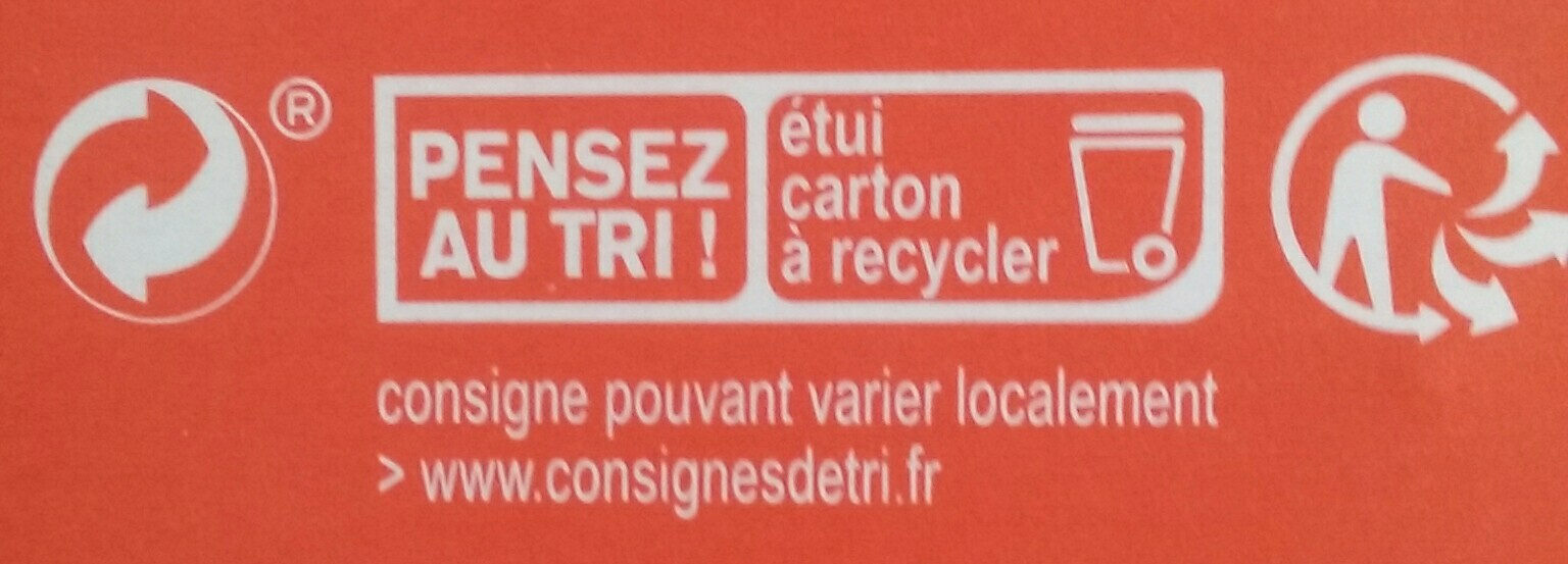 Penne de lentilles corail - Instruction de recyclage et/ou informations d'emballage
