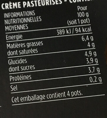 Faisselle fabriquée en Bresse - Nutrition facts - fr