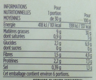 Gourmet - Houmous à l'huile d'olive vierge extra - Nutrition facts - fr