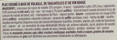 Coq au vin et ses tagliatelles - Ingredients - fr