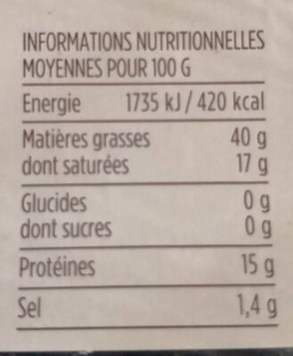 Les rillettes du Mans - Nutrition facts - fr