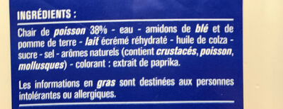 Bãtonnets de surimi - Ingredientes - fr