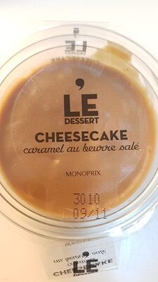 Liste des ingrédients du produit Cheesecake caramel au beurre salé Monoprix 