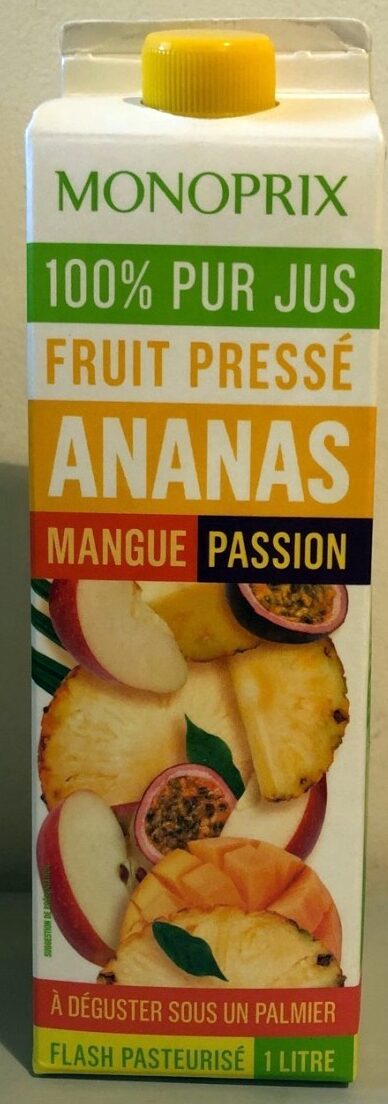 100% pur jus Ananas Mangue Passion - Product - fr